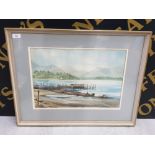 FRAMED WATERCOLOUR SHOWERS OF DERWENTWATER CUMBRIA BY E. CHIVERSTON CHESHIRE ARTIST, SIGNED BOTTOM