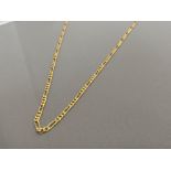 SILVER AND GOLD PLATED FIGARO NECK CHAIN WITH BOLT CATCH