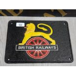 CAST METAL BRITISH RAILWAYS LION PLAQUE