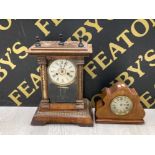 2 VINTAGE MANTLE CLOCKS