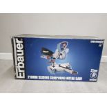 ERBAUER 210MM SLIDING COMPOUND MITRE SAW BOXED