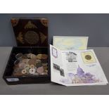 VARIOUS AND NUMEROUS BRITISH PRE DECIMAL PLUS DECIMAL AND WORLD COINS AND A BRILLIANT UNCIRCULATED