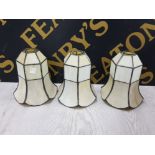 3 TIFFANY STYLE LAMP SHADES