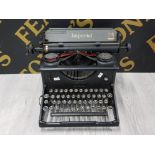 VINTAGE IMPERIAL WAR FINISH TYPEWRITER