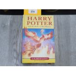 HARRY POTTER AND THE ORDER OF THE PHOENIX HARD BACK FIRST EDITION BOOK