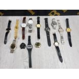 COLLECTION OF MENS WRIST WATCHES INCLUDES CITRON,SEKONDA PLUS OTHERS