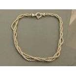 LADIES ORNATE TWIST STYLE SILVER CHAIN COMPLETE WITH LOBSTER CATCH 29.2G