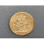 22CT GOLD 1893 FULL SOVEREIGN COIN
