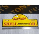 CAST METAL GUARANTEED SHELL LUBRICATING OIL PLAQUE