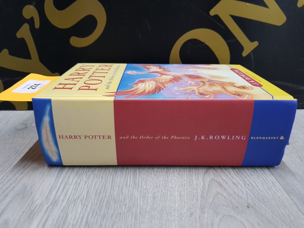 HARRY POTTER AND THE ORDER OF THE PHOENIX HARD BACK FIRST EDITION BOOK - Image 3 of 3