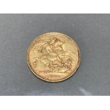 22CT GOLD 1900 FULL SOVEREIGN COIN