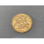 22CT GOLD 1894 FULL SOVEREIGN COIN