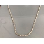 SILVER AND GOLD PLATED TWIST ROPE CHAIN 24.9G