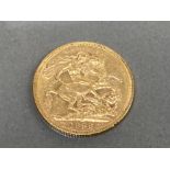 22CT GOLD 1896 FULL SOVEREIGN COIN
