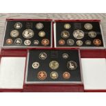 3 ROYAL MINT PROOF YEARLY SETS INCLUDES 1995 1997 AND 1998