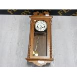 WM WIDDOP PENDULUM WALL CLOCK WITH KEY