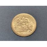 22CT GOLD 1895 FULL SOVEREIGN COIN