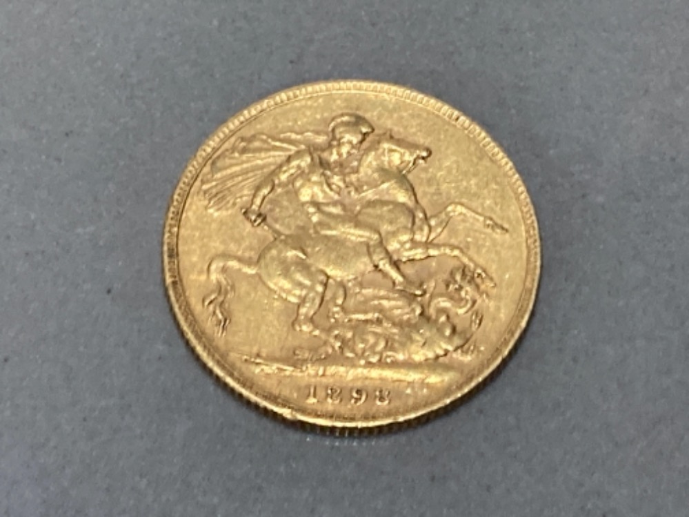 22CT GOLD 1898 FULL SOVEREIGN COIN