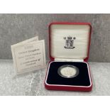 ROYAL MINT UK 1996 £2 FOOTBALL SILVER PROOF PIEDFORT COIN IN ORIGINAL CASE WITH CERTIFICATE