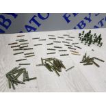 LARGE COLLECTION OF METAL SCENERY FIGURES INCLUDING DIFFERENT FENCES, HEDGES AND TREES