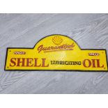 CAST METAL GUARANTEED SHELL LUBRICATING OIL PLAQUE