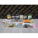 COLLECTION OF VINTAGE RAILWAY BOOKS AND MAGAZINES, INCLUDES RAILWAY PASSENGER STATIONS IN ENGLAND