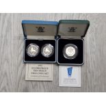 ROYAL MINT UK SILVER PROOF COIN SETS INCLUDES 1992 AND 1998