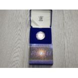 ROYAL MINT SILVER PROOF 2000 MILLENNIUM SILVER CROWN IN ORIGINAL PACKAGING
