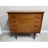 BEAUTIFUL TEAK 4 DRAWER CHEST