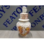 ITALIAN FAIENCE GINGER JAR AND COVER WITH TEMPLE DOG MADE FOR LIBERTY