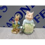 BEATRIX POTTER AUNT PETTITOES MONEY BANK TOGETHER WITH BEATRIX POTTER PETER RABBIT EATING RADISHES