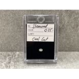 NATURAL DIAMOND OVAL CUT 0.25CT