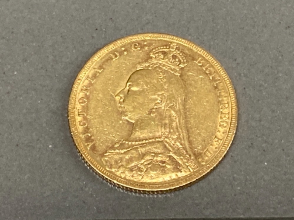 22CT GOLD 1890 FULL SOVEREIGN COIN - Image 2 of 2