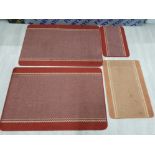4 HALL RUGS WITH DECORATIVE PATTERNS 101 X 67, 79 X 50 AND 149 X 100 CM