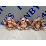 SET OF 3 SHUDEHILL WISE MONKEYS