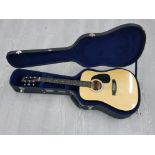 SQUIER FENDER SA-110 ACOUSTIC GUITAR IN A TKL CARRY CASE