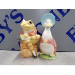 2 BEATRIX POTTER MONEY BANKS INCLUDES JEREMY FISHER AND JEMIMA PUDDLEDUCK BOTH IN ORIGINAL BOXES