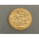 22CT GOLD 1876 FULL SOVEREIGN COIN