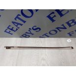 ANTIQUE VIOLIN BOW, NICE QUALITY, WITH MOTHER OF PEARL INLAY, IN ROSEWOOD, POSSIBLY GERMAN