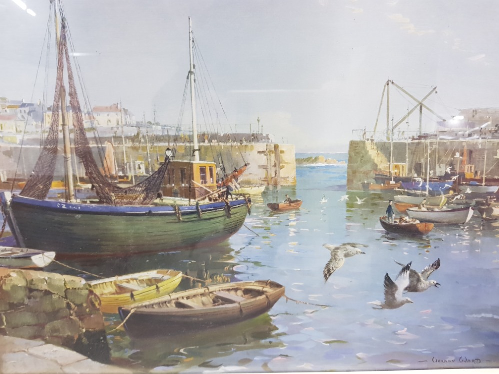 6 FRAMED PRINTS INCLUDES 2 BY RICHARD BARRET, HARBOUR SCENE BY VERNON WARD AND 2 SMALL PICTURESQUE - Bild 7 aus 8