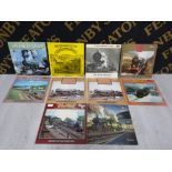 10 VITAGE VINYL RAILWAY TRAIN RECORDS INCLUDES CASTLES KINGS, TRAINS IN TROUBLE AND THE GREAT