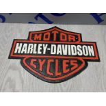 CAST METAL HARLEY DAVIDSON SIGN