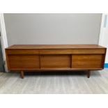 1960S DANISH STYLE VINTAGE TEAK SIDEBOARD 213CM X 73CM X 46CM