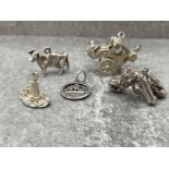 5 X SILVER CHARMS 16.4G