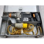 AEG ROTARY HAMMER DRILL IN METAL CASE IN WORKING ORDER