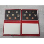 ROYAL MINT UK YEARLY DELUXE COIN SETS INCLUDES 1987 AND 1991