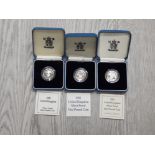 ROYAL MINT UK SILVER PROOF COIN SETS INCLUDES 1990 1991 AND 1992