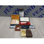MISCELLANEOUS LOT INCLUDING THREAD REPAIR KIT COLLINS FRANKLIN DICTIONARY ETC DATACARD FOOD UNI