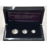 2018 3 PIECE GOLD COIN SET FOR REMEMBERANCE COMPRISING FULL HALF AND QUARTER SOVEREIGN COINS FROM