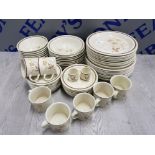 APPROXIMATELY 66 PIECE ROYAL DOULTON PART DINNER SERVICE WITH CUPS, PLATES, BOWLS AND SAUCERS ETC